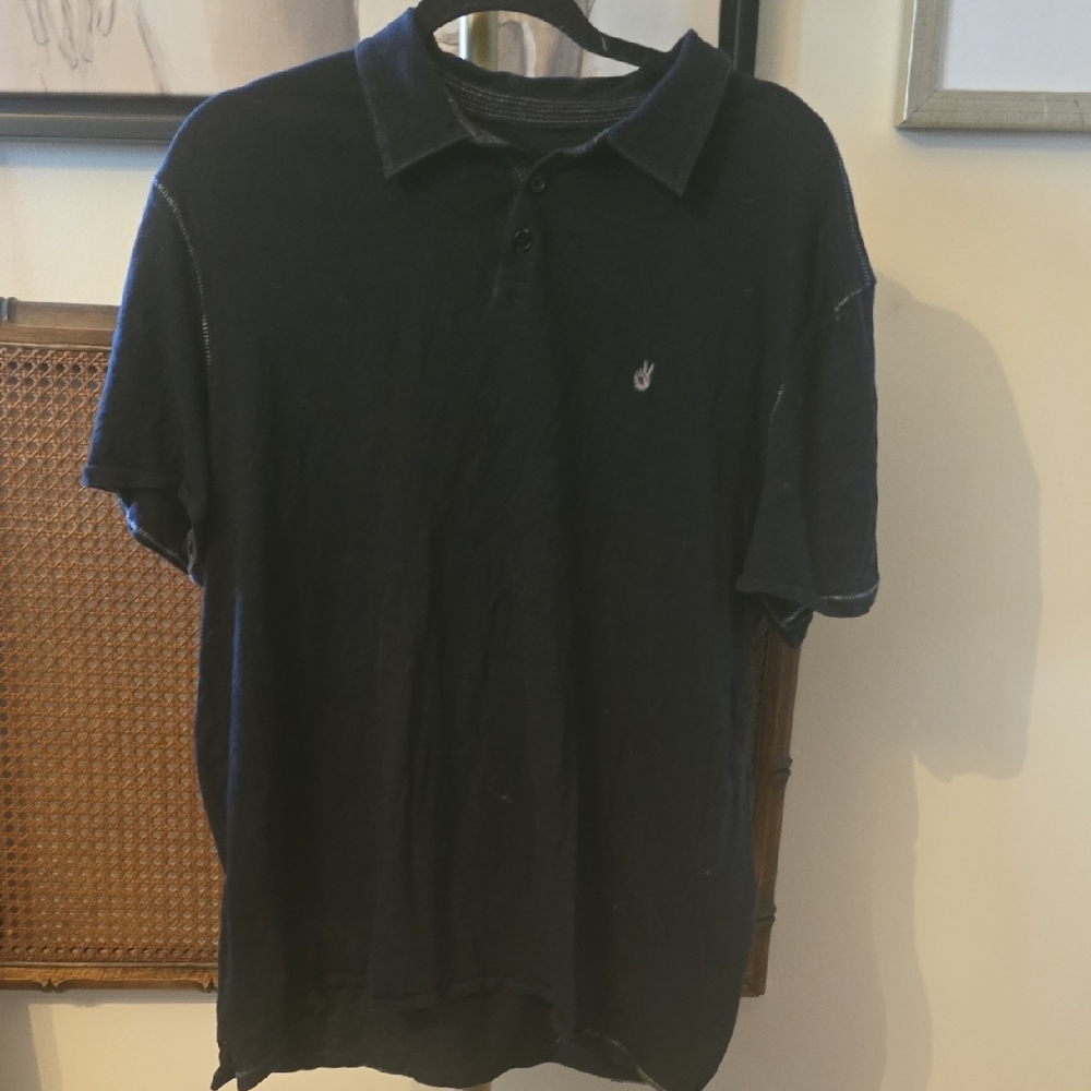 Men's John Varvatos Black Polo Shirt